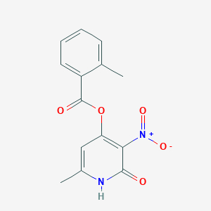 (6-methyl-3-nitro-2-oxo-1H-pyridin-4-yl) 2-methylbenzoate