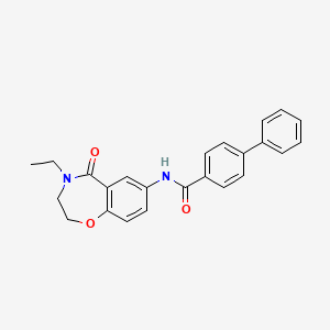 N-(4-ethyl-5-oxo-2,3,4,5-tetrahydrobenzo[f][1,4]oxazepin-7-yl)-[1,1'-biphenyl]-4-carboxamide