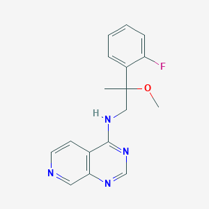 molecular formula C17H17FN4O B2690097 N-[2-(2-Fluorophenyl)-2-methoxypropyl]pyrido[3,4-d]pyrimidin-4-amine CAS No. 2379976-41-5