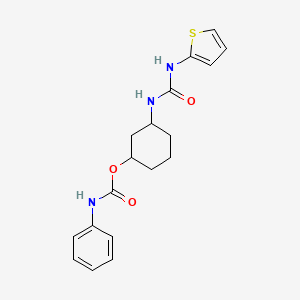 3-(3-(Thiophen-2-yl)ureido)cyclohexyl phenylcarbamate