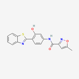 N-(4-(benzo[d]thiazol-2-yl)-3-hydroxyphenyl)-5-methylisoxazole-3-carboxamide
