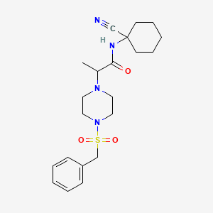 2-(4-benzylsulfonylpiperazin-1-yl)-N-(1-cyanocyclohexyl)propanamide