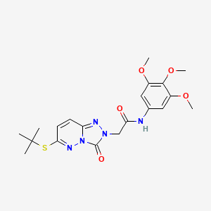 2-(6-(tert-butylthio)-3-oxo-[1,2,4]triazolo[4,3-b]pyridazin-2(3H)-yl)-N-(3,4,5-trimethoxyphenyl)acetamide