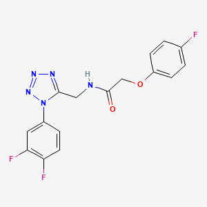molecular formula C16H12F3N5O2 B2690113 N-((1-(3,4-difluorophenyl)-1H-tetrazol-5-yl)methyl)-2-(4-fluorophenoxy)acetamide CAS No. 942000-10-4