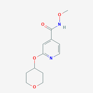 molecular formula C12H16N2O4 B2690114 N-methoxy-2-(oxan-4-yloxy)pyridine-4-carboxamide CAS No. 2034363-64-7