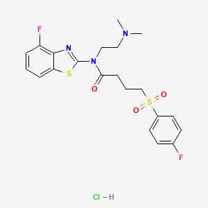 N-(2-(dimethylamino)ethyl)-N-(4-fluorobenzo[d]thiazol-2-yl)-4-((4-fluorophenyl)sulfonyl)butanamide hydrochloride