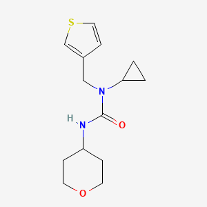 1-cyclopropyl-3-(tetrahydro-2H-pyran-4-yl)-1-(thiophen-3-ylmethyl)urea