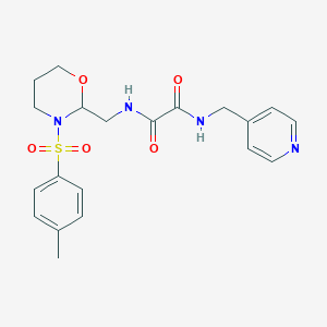 molecular formula C20H24N4O5S B2690125 N1-(pyridin-4-ylmethyl)-N2-((3-tosyl-1,3-oxazinan-2-yl)methyl)oxalamide CAS No. 869071-39-6