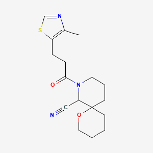 8-[3-(4-Methyl-1,3-thiazol-5-yl)propanoyl]-1-oxa-8-azaspiro[5.5]undecane-7-carbonitrile