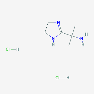 molecular formula C6H15Cl2N3 B2690136 2-(4,5-Dihydro-1H-imidazol-2-yl)propan-2-amine;dihydrochloride CAS No. 2649066-87-3