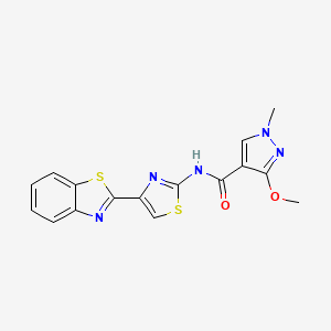 N-(4-(benzo[d]thiazol-2-yl)thiazol-2-yl)-3-methoxy-1-methyl-1H-pyrazole-4-carboxamide