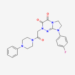 8-(4-fluorophenyl)-2-(2-oxo-2-(4-phenylpiperazin-1-yl)ethyl)-7,8-dihydroimidazo[2,1-c][1,2,4]triazine-3,4(2H,6H)-dione