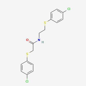 2-[(4-chlorophenyl)sulfanyl]-N-{2-[(4-chlorophenyl)sulfanyl]ethyl}acetamide