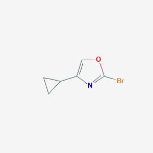 molecular formula C6H6BrNO B2690155 2-Bromo-4-cyclopropyl-1,3-oxazole CAS No. 1602201-26-2