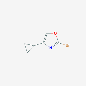 molecular formula C6H6BrNO B2690155 2-Bromo-4-cyclopropyloxazole CAS No. 1602201-26-2