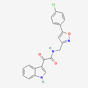B2690157 N-((5-(4-chlorophenyl)isoxazol-3-yl)methyl)-2-(1H-indol-3-yl)-2-oxoacetamide CAS No. 953180-48-8