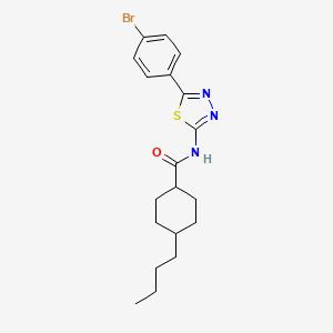 molecular formula C19H24BrN3OS B2690158 N-[5-(4-bromophenyl)-1,3,4-thiadiazol-2-yl]-4-butylcyclohexane-1-carboxamide CAS No. 391862-84-3