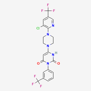 4-(4-(3-Chloro-5-(trifluoromethyl)-2-pyridinyl)piperazino)-6-hydroxy-1-(3-(trifluoromethyl)phenyl)-2(1H)-pyrimidinone