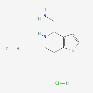 4,5,6,7-Tetrahydrothieno[3,2-c]pyridin-4-ylmethanamine;dihydrochloride