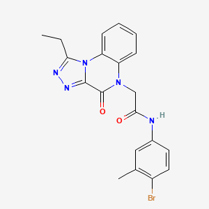 N-(4-bromo-3-methylphenyl)-2-(1-ethyl-4-oxo[1,2,4]triazolo[4,3-a]quinoxalin-5(4H)-yl)acetamide