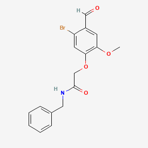 molecular formula C17H16BrNO4 B2690174 N-benzyl-2-(5-bromo-4-formyl-2-methoxyphenoxy)acetamide CAS No. 692282-64-7