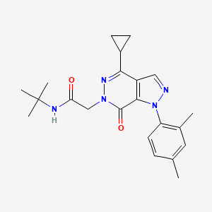 molecular formula C22H27N5O2 B2690181 N-(tert-butyl)-2-(4-cyclopropyl-1-(2,4-dimethylphenyl)-7-oxo-1H-pyrazolo[3,4-d]pyridazin-6(7H)-yl)acetamide CAS No. 1105203-25-5