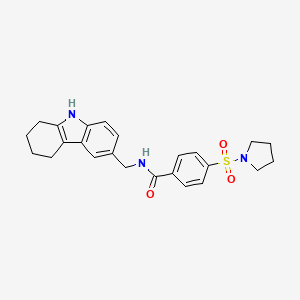 4-(pyrrolidin-1-ylsulfonyl)-N-((2,3,4,9-tetrahydro-1H-carbazol-6-yl)methyl)benzamide