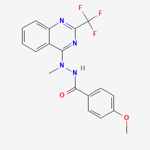 4-methoxy-N'-methyl-N'-[2-(trifluoromethyl)quinazolin-4-yl]benzohydrazide