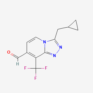 3-(Cyclopropylmethyl)-8-(trifluoromethyl)-[1,2,4]triazolo[4,3-a]pyridine-7-carbaldehyde