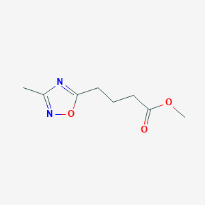 molecular formula C8H12N2O3 B2690188 Methyl 4-(3-methyl-1,2,4-oxadiazol-5-yl)butanoate CAS No. 1394683-18-1
