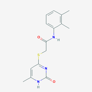 molecular formula C15H17N3O2S B2690193 N-(2,3-dimethylphenyl)-2-[(6-methyl-2-oxo-1,2-dihydropyrimidin-4-yl)sulfanyl]acetamide CAS No. 905690-59-7