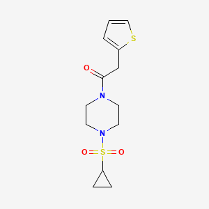 1-(4-(Cyclopropylsulfonyl)piperazin-1-yl)-2-(thiophen-2-yl)ethanone