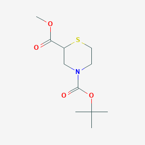molecular formula C11H19NO4S B2690197 4-tert-Butyl 2-methyl thiomorpholine-2,4-dicarboxylate CAS No. 1383453-52-8