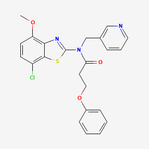 N-(7-chloro-4-methoxybenzo[d]thiazol-2-yl)-3-phenoxy-N-(pyridin-3-ylmethyl)propanamide