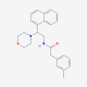 molecular formula C25H28N2O2 B2690204 N-(2-morpholino-2-(naphthalen-1-yl)ethyl)-2-(m-tolyl)acetamide CAS No. 942011-73-6