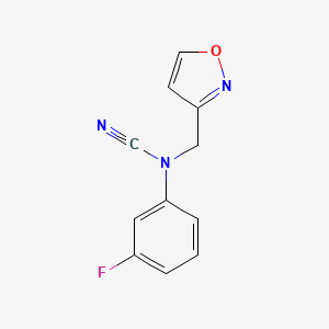 (3-Fluorophenyl)-(1,2-oxazol-3-ylmethyl)cyanamide