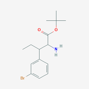 molecular formula C15H22BrNO2 B2690242 Tert-butyl 2-amino-3-(3-bromophenyl)pentanoate CAS No. 2287259-93-0