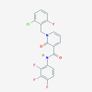 molecular formula C19H11ClF4N2O2 B2690258 1-(2-chloro-6-fluorobenzyl)-2-oxo-N-(2,3,4-trifluorophenyl)-1,2-dihydropyridine-3-carboxamide CAS No. 946247-88-7