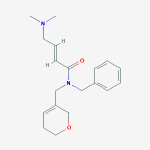 (E)-N-Benzyl-N-(3,6-dihydro-2H-pyran-5-ylmethyl)-4-(dimethylamino)but-2-enamide