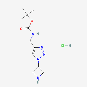 tert-Butyl ((1-(azetidin-3-yl)-1H-1,2,3-triazol-4-yl)methyl)carbamate hydrochloride