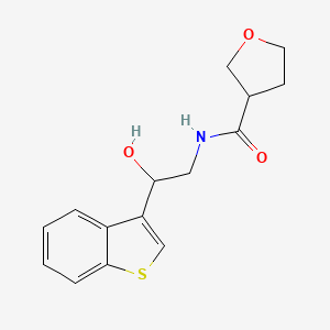 molecular formula C15H17NO3S B2690269 N-[2-(1-benzothiophen-3-yl)-2-hydroxyethyl]oxolane-3-carboxamide CAS No. 2034257-07-1