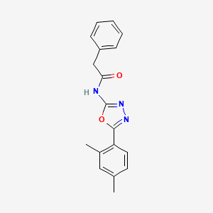 molecular formula C18H17N3O2 B2690271 N-[5-(2,4-dimethylphenyl)-1,3,4-oxadiazol-2-yl]-2-phenylacetamide CAS No. 891115-31-4