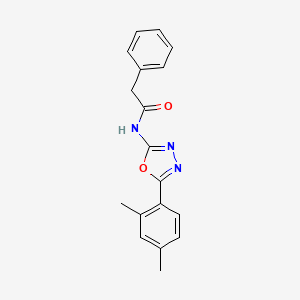 molecular formula C18H17N3O2 B2690271 N-(5-(2,4-dimethylphenyl)-1,3,4-oxadiazol-2-yl)-2-phenylacetamide CAS No. 891115-31-4