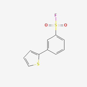 molecular formula C10H7FO2S2 B2690274 3-Thiophen-2-ylbenzenesulfonyl fluoride CAS No. 1879091-89-0