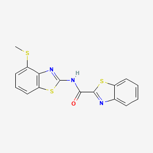 molecular formula C16H11N3OS3 B2690304 N-(4-(methylthio)benzo[d]thiazol-2-yl)benzo[d]thiazole-2-carboxamide CAS No. 899983-04-1