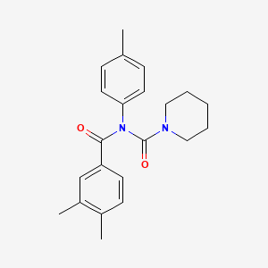 B2690318 N-(3,4-dimethylbenzoyl)-N-(p-tolyl)piperidine-1-carboxamide CAS No. 941914-20-1