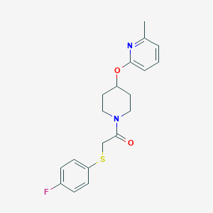 molecular formula C19H21FN2O2S B2690323 2-((4-Fluorophenyl)thio)-1-(4-((6-methylpyridin-2-yl)oxy)piperidin-1-yl)ethanone CAS No. 1797129-54-4
