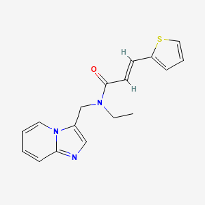 molecular formula C17H17N3OS B2690324 (E)-N-ethyl-N-(imidazo[1,2-a]pyridin-3-ylmethyl)-3-(thiophen-2-yl)acrylamide CAS No. 1448139-56-7