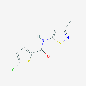 molecular formula C9H7ClN2OS2 B2690326 5-chloro-N-(3-methylisothiazol-5-yl)thiophene-2-carboxamide CAS No. 1206997-00-3