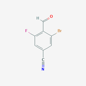 molecular formula C8H3BrFNO B2690330 3-Bromo-5-fluoro-4-formylbenzonitrile CAS No. 2219379-93-6